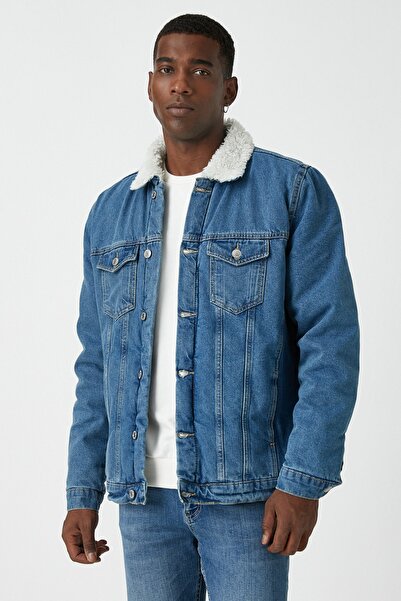 Koton Erkek Açık İndigo Ceket 3WAM50011BD