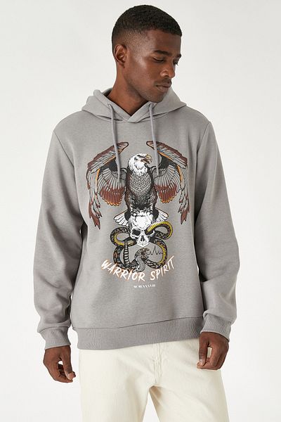 Koton Men's Gray Sweatshirt 3WAM70580MK