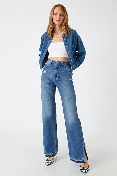 Koton Jeans - Blue - Wide leg