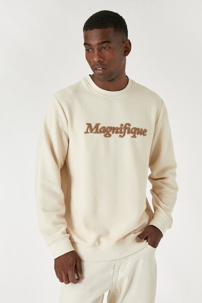 Koton Erkek Bej Sweatshirt 3WAM70375MK