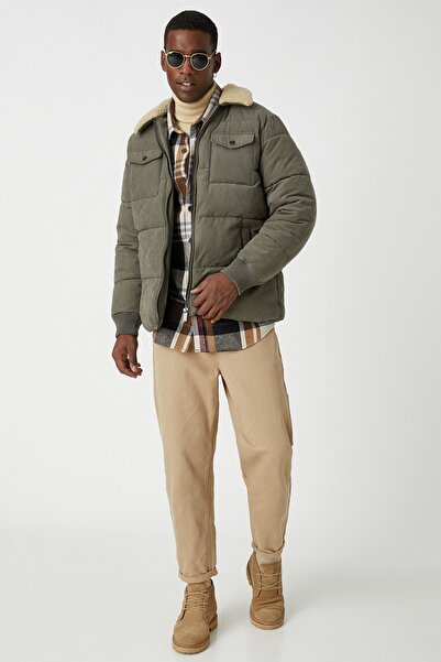 Koton Khaki-Jacke für Herren 3WAM20128HW