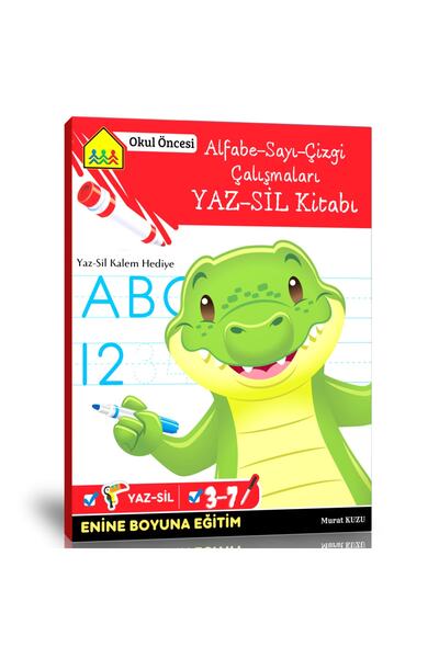 Enine Boyuna Eğitim الأبجدية الرقمية خط العمل الكتابة محو الكتاب