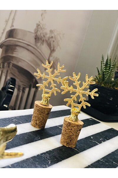 Emtory Home 2 Adet Dekoratif Gold Kar Tanesi Tıpa