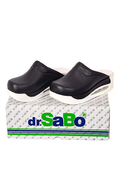 DR SABO Black Airmax Slippers - Real Speed ​​Leather