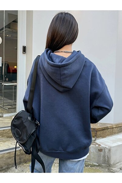 Machetta Дизайн Капюшоном Better Друкований Oversize Світшот Indigo