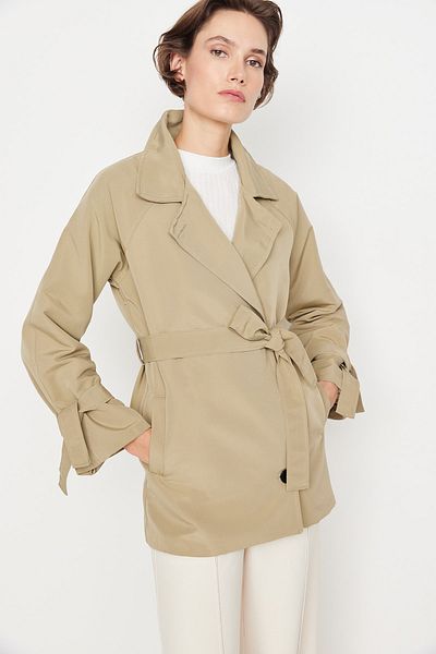 Trendyol Collection Trench Coat - Khaki - Basic