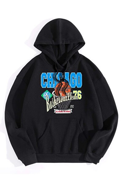 Deocept Hanorac oversize unisex cu model de baschet