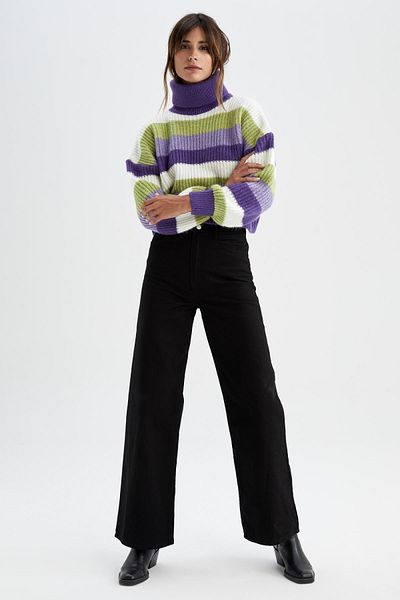 DeFacto Pulover Selanik Fabric Relax Fit Turtleneck