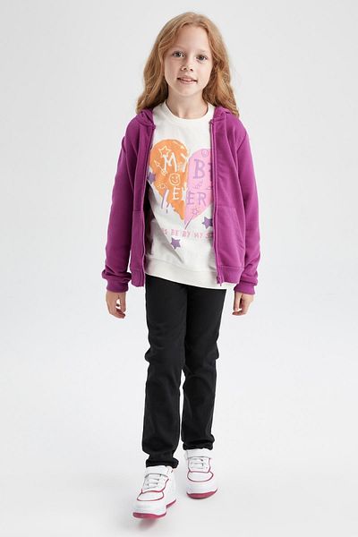 DeFacto Girl's Slim Fit Back to School Trousers
