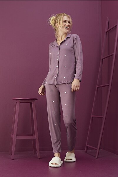 CALİA Σετ πιτζάμες Bamboo Lycra με κουμπιά μπροστά