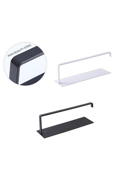 EVAY Adhesive Paper Roll Towel Holder, Paper Towel Rack, Towel Rack, Metal Paper Towel Rack White