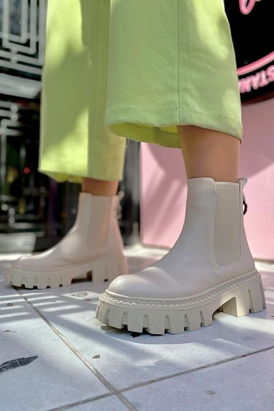 SHOEBELLAS Γυναικείες μπότες Callista Nude Elastic