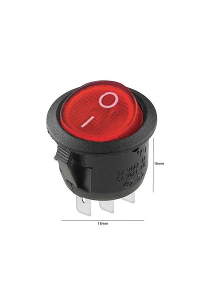 Popüler 16mm Round Switch Switch - On-off Power, 3 Pin