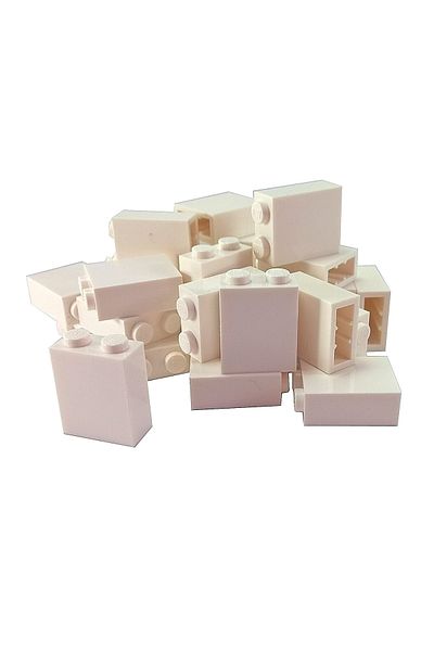 LEGO Accessory Custom Moc Creator Brick 1 X 2 X 2 White Brick 4 Pieces Will Be Sent