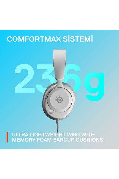 SteelSeries Arctis Nova 1p Multi-system Oyun Kulaklığı, Hi-fi Sürücü, 360° Surround Ses, Airwe Memory Foam