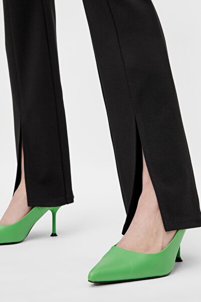 ONLY Onlpaige Cotton High Waist Slit Slim Fit Trousers Women's Trousers 15251355