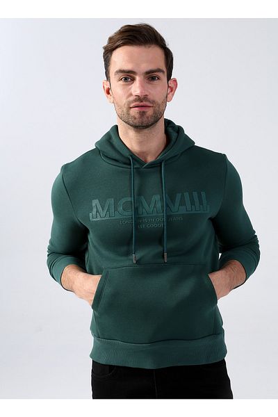 Lee Cooper Ανδρικό φούτερ με κουκούλα Emerald Green 231 Lcm241016 Garen Emerald Green