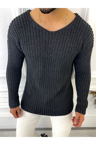 elkumoda Sweater Oversize Knitwear Loose Cut Loose Sweater