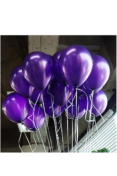 Deniz Party Store Metallic 12'' Dark Purple Balloon 10 Pieces