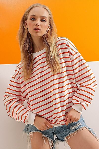 VERA LİFE Sweat cu dungi pentru damă