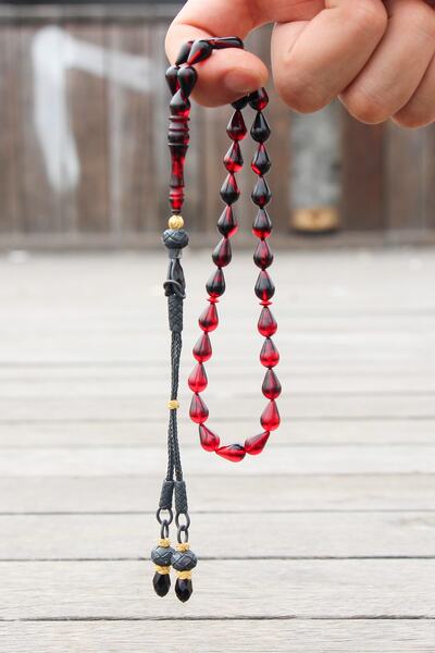 Tesbih Otağı Tassel Fire Amber Tasbih Drop Cut