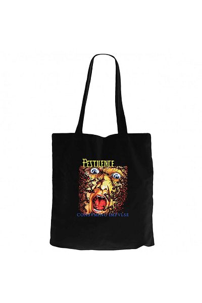 Z zepplin Geantă tote din pânză neagră Pestilence Consuming