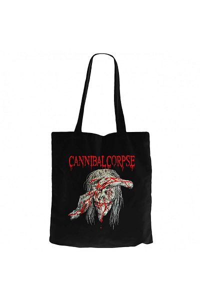 Z zepplin Cannibal Corpse Eyes Black Canvas Tote Bag