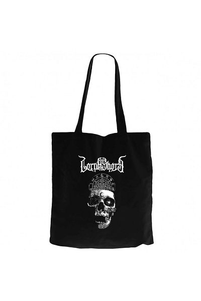Z zepplin Lorna Shore Skull Black Canvas Tote Bag
