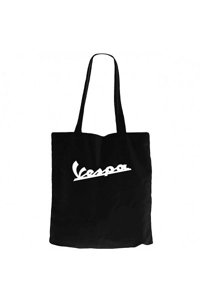 Z zepplin Vespa Logo 3 Black Canvas Tote Bag