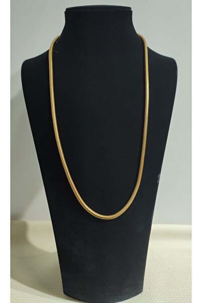Tuwal Jewelry Italyan Zincir Boru Model Çelik Kolye