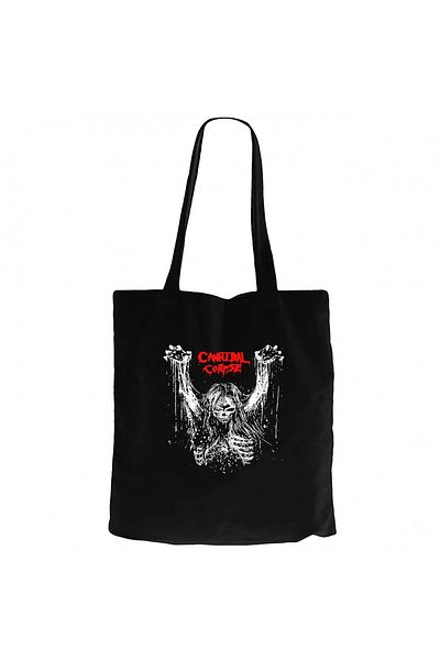 Z zepplin Cannibal Corpse Logo 1classic97 Band Μαύρη πάνινη τσάντα