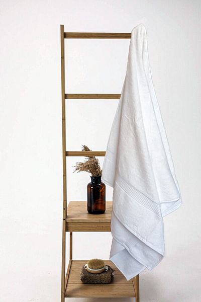 CottonTherapy Camello Bamboo 70x140 Cm Bath Towel White Color