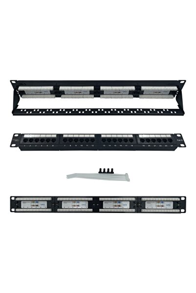 24port Cat6 Utp Modüler Dolu Patch Panel