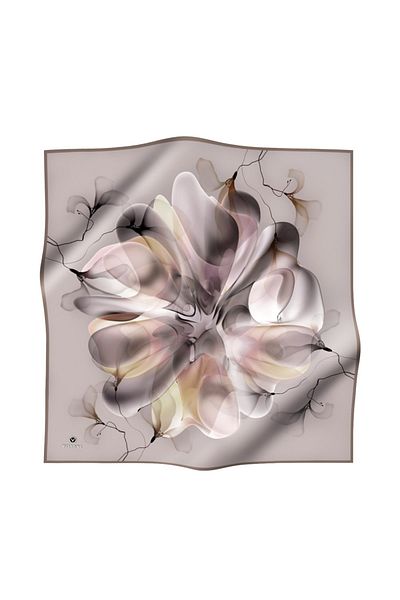 Vissona Γυναικείο Twill Silk Scarf Mink - Κρέμα
