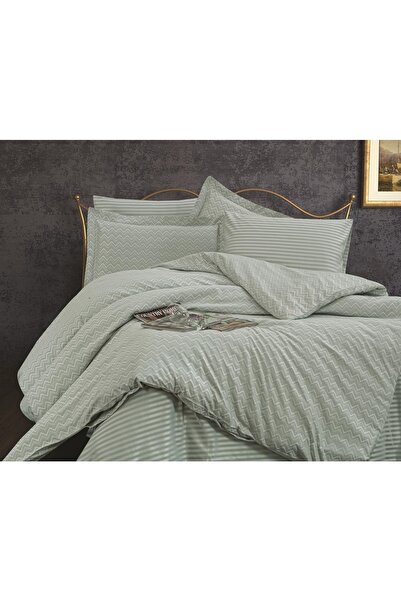 Finezza Țesătură jacquard din bambus Odesa, verde mentă, dublu șurub. Set de ...