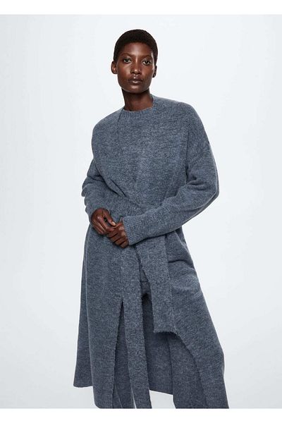 MANGO Woman Dzianinowy kardigan oversize