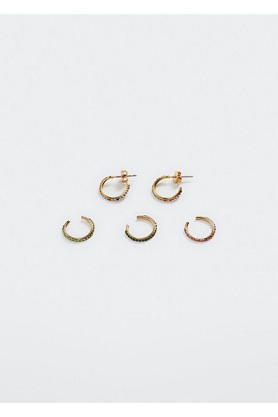 MANGO Woman Ohrring- und Knorpel-Ohrring-Set