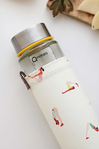 Qmatara Middle Yoga Sleeve Premium Glass Flask
