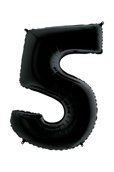 Big Party 5 Number Black Foil Balloon 102 Cm