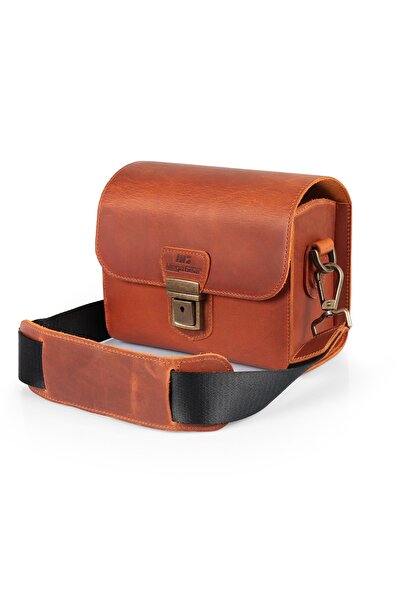 OttoAngelino Camel Gerçek Deri Kamera Çantası MG1722