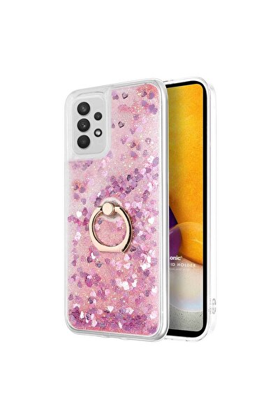 Microsonic Samsung Galaxy A52s Kılıf Glitter Liquid Holder Pembe