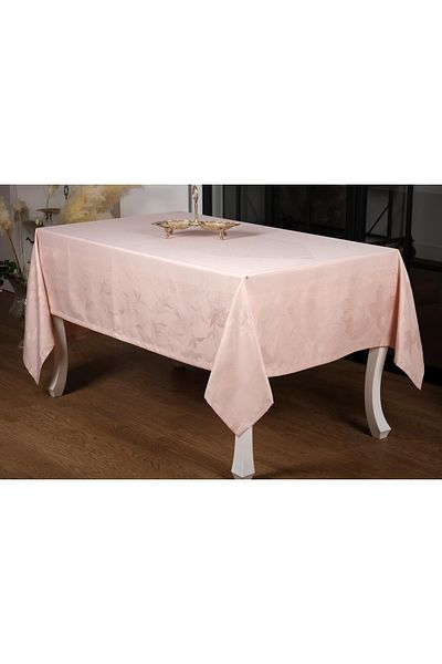 Finezza Çınar Lüx Jacquard Bamboo Fabric Powder Tablecloth 160x320 Cm - 1059