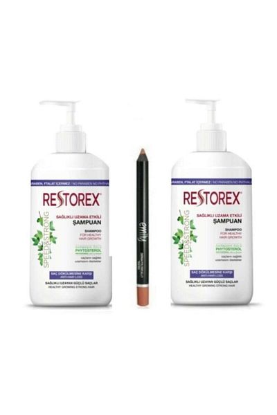 Restorex شامبو مقاوم للغاية 1000 مل - 2x. قطع تساقط الشعر
