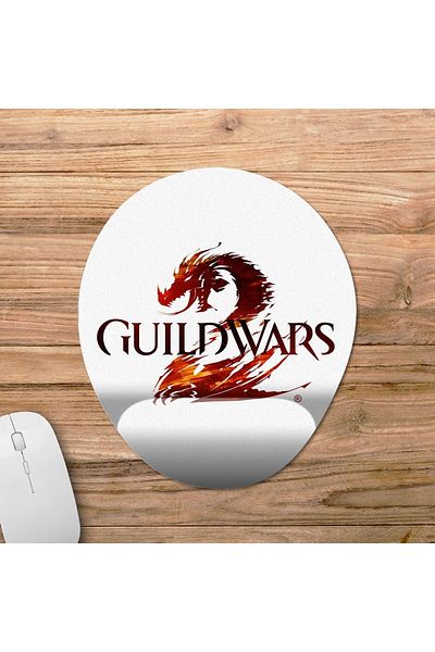 Pixxa نموذج لوحة الماوس Guild Wars 2 مع مسند للمعصم - 1 بيضاوي