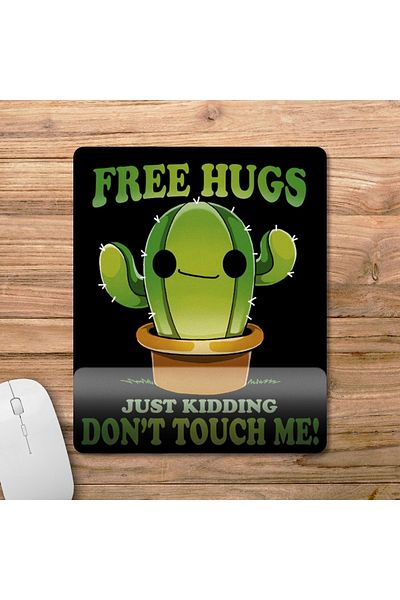 Pixxa Free Hugs - Touch Me - لوحة ماوس بمساعدة المعصم على شكل صبار موديل - 1