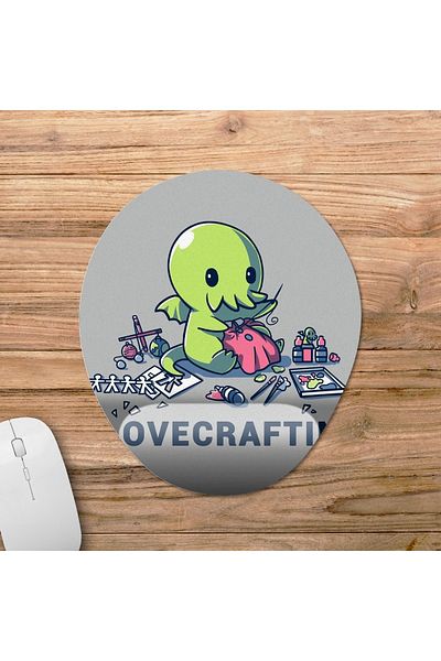 Pixxa نموذج لوحة ماوس يدعم المعصم من I Lovecrafting Cthulhu Lovecraft - 1 بيضاوي