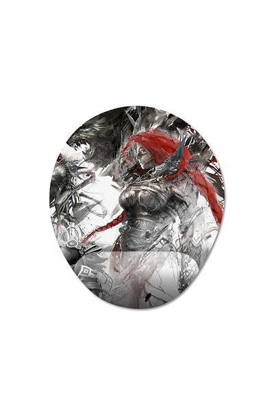 Pixxa نموذج لوحة الماوس Guild Wars 2 مع دعم المعصم - 2 بيضاوي