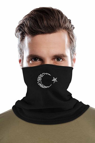 herotasarım Guler pentru gât cu mănuși negre Moon Star - Set de 2 fleece Bll1516