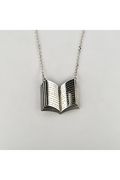 design albatros jewelry Kitap Kolye Öğretmen Gümüş