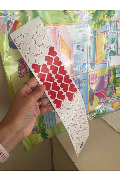 ENGINPRINT 260 Pcs 2 Cm Adhesive Heart Shaped Red Sticker Label Gift Packaging Party Favors